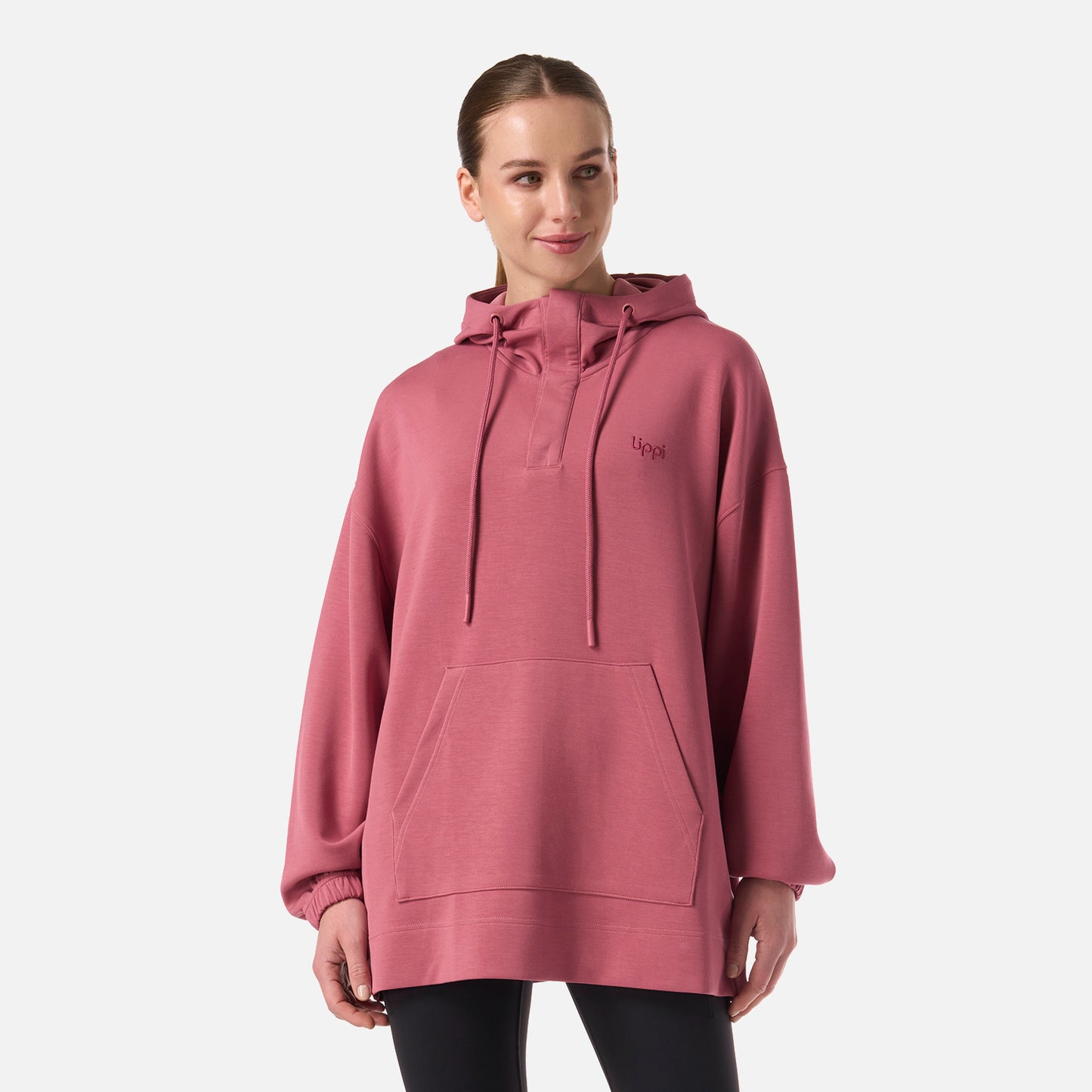 Polerón Mujer CityScape Hoody Sweatshirt Rosa Oscuro Lippi