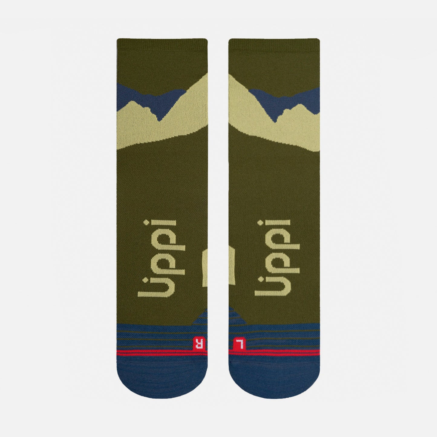 Calcetines Hombre Andes Run Socks Mid Verde Musgo Lippi