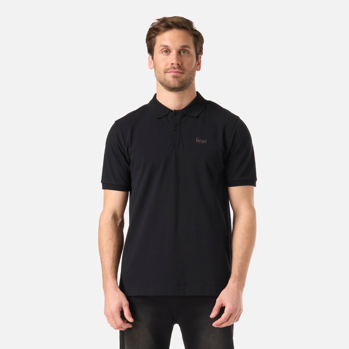Polera Hombre First Class Elastic Polo Negro Lippi