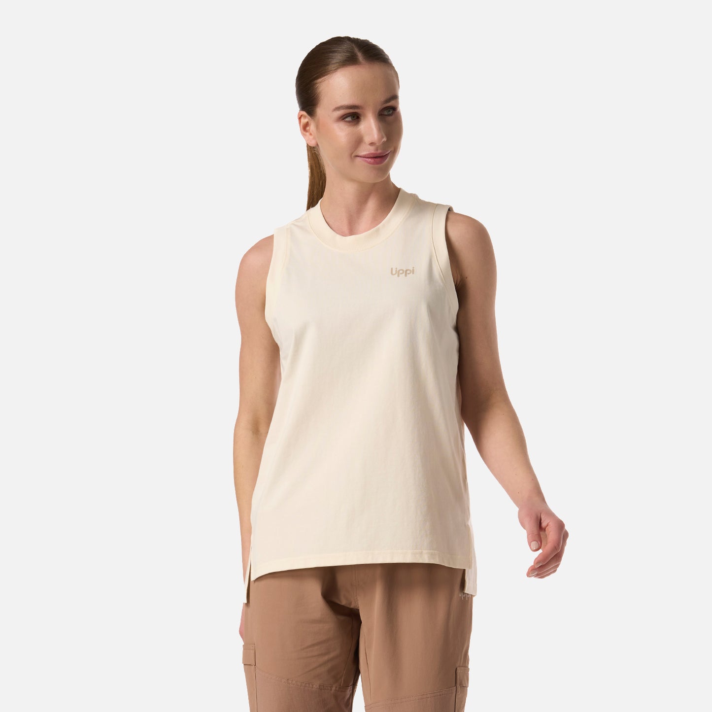 Polera Mujer Boulder T-Shirt Crema Lippi