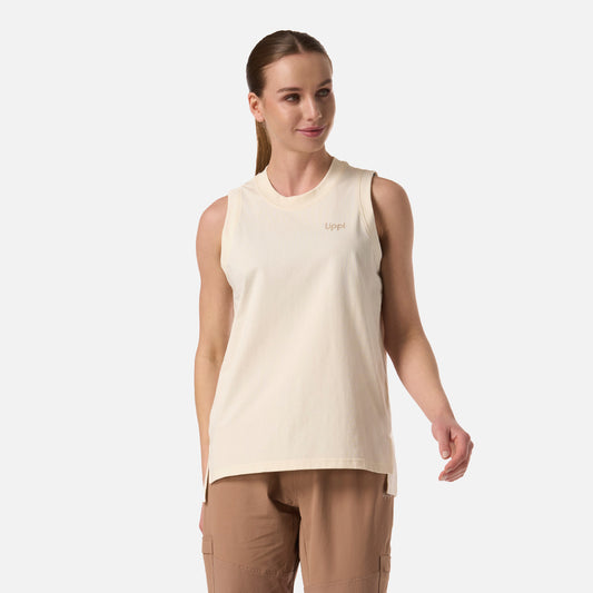 Polera Mujer Boulder T-Shirt Crema Lippi