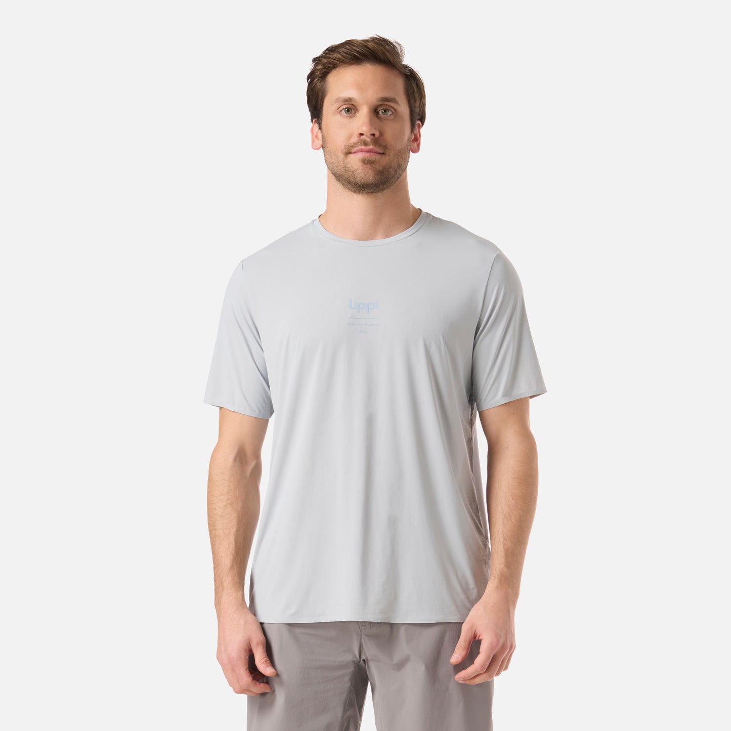 Polera Hombre Air Q-Dry T-Shirt Azul Grisaceo Lippi