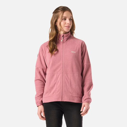 Polar Mujer Stripes Nano-F Full Zip Rosa Oscuro Lippi