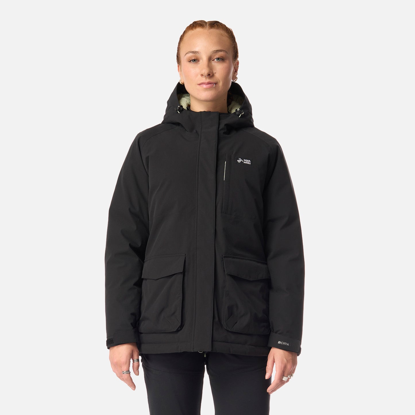 Chaqueta Mujer Diluvio Negro Haka Honu