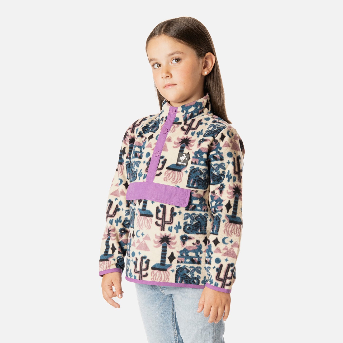 Polar Niña Tokerau Poki Print Crema Haka Honu