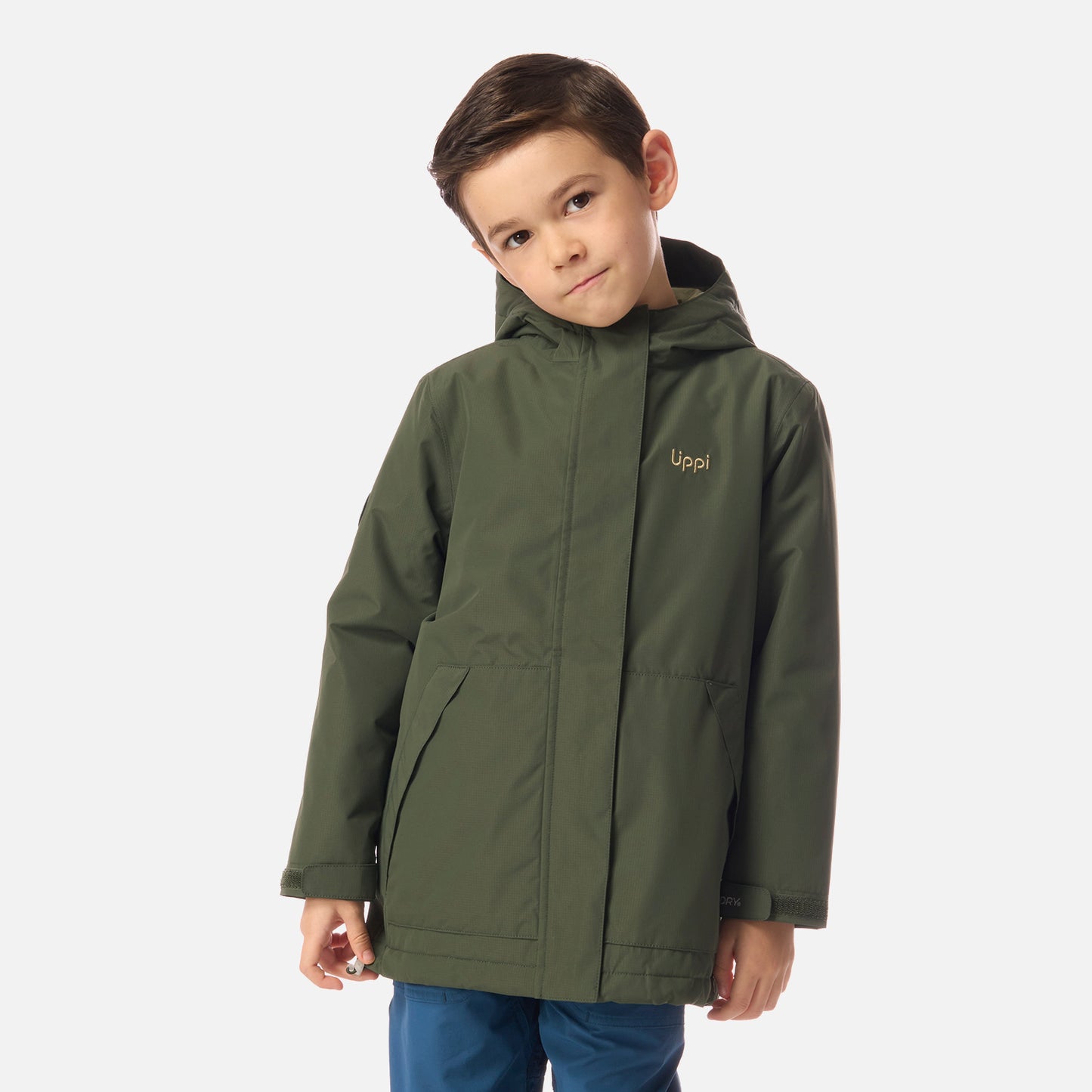 Chaqueta Niño Cold Place B-Dry Hoody Jacket Verde Militar Lippi
