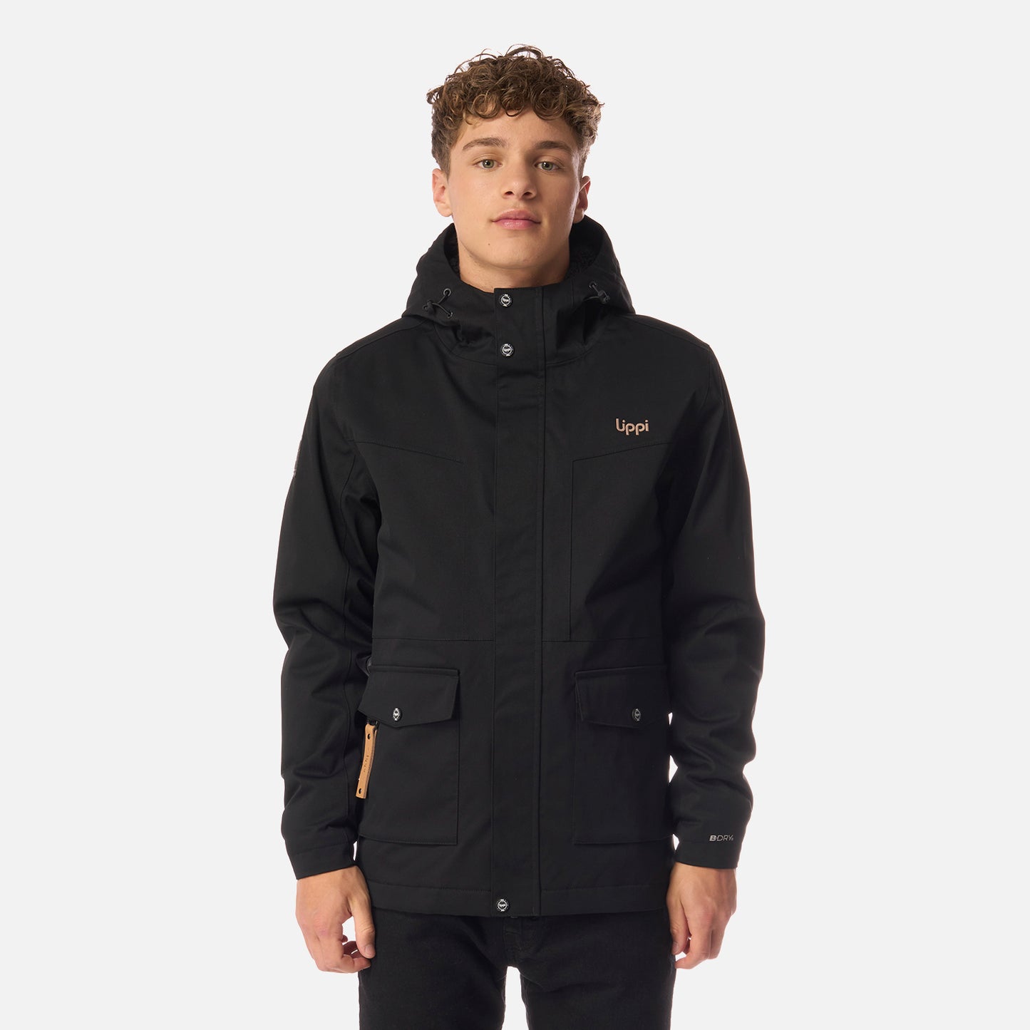Chaqueta Teen Boy Roble B-Dry Hoody Jacket Negro Lippi