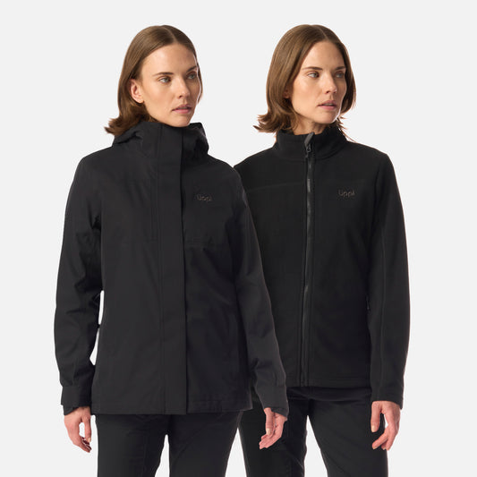 Chaqueta Mujer Tres Cruces Fusion-3 Hoody Jacket Negro Lippi