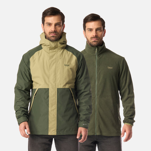 Chaqueta Hombre Lake Fusion 3 B-Dry Jacket Verde Militar Lippi