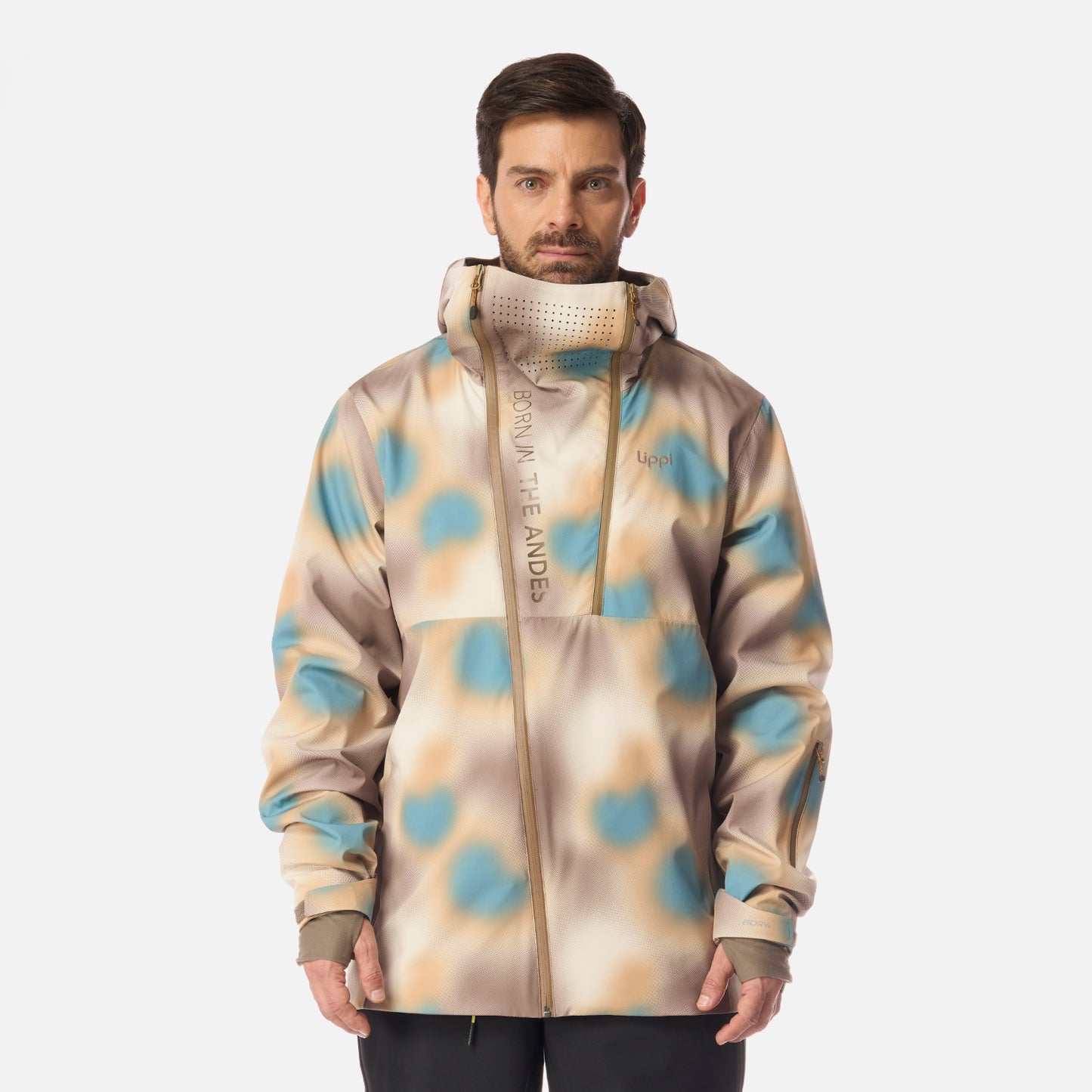 Chaqueta Hombre SkiVenture B-Dry Hoody Jacket Print Cafe Lippi