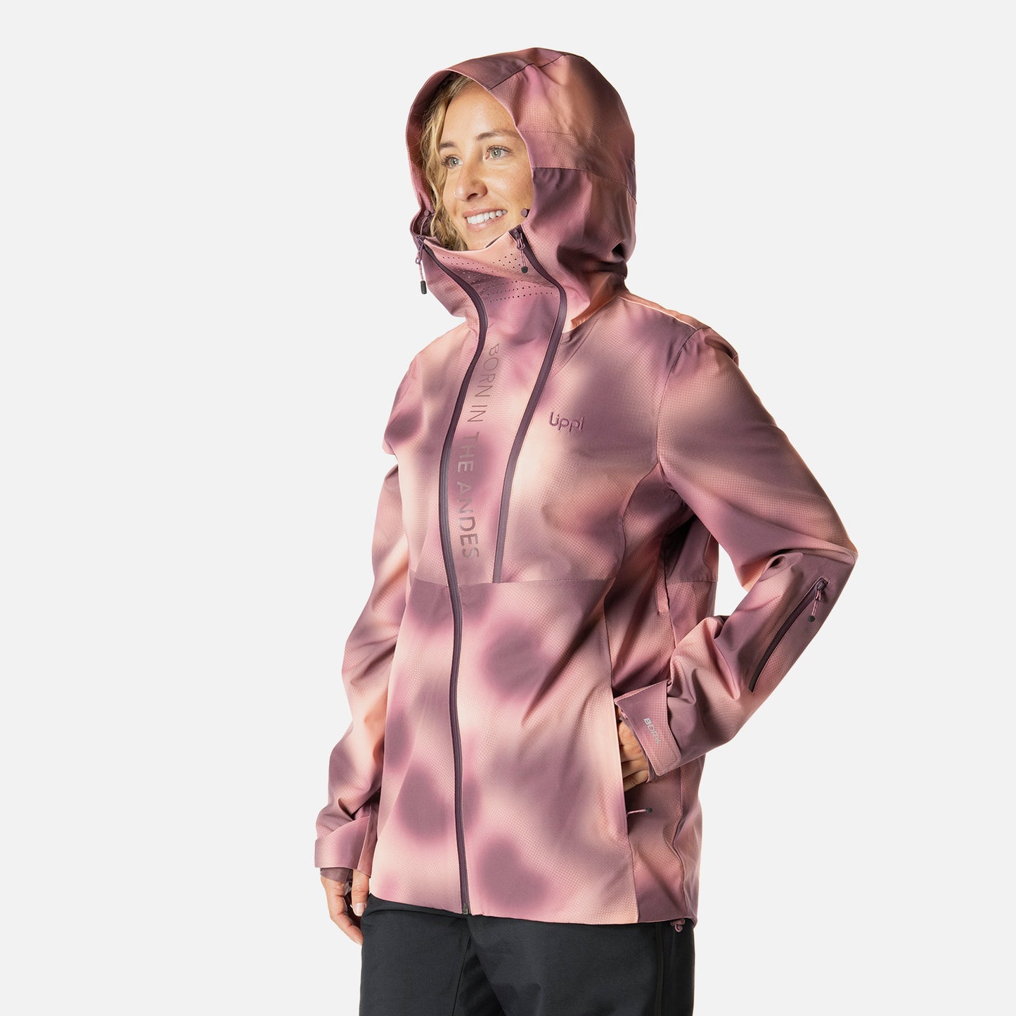 Chaqueta Mujer SkiVenture B-Dry Hoody Jacket Print Vino Lippi