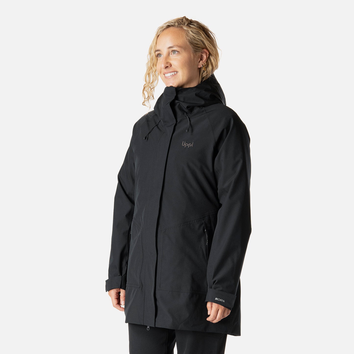 Chaqueta Mujer Hicken Fusion-3 B-Dry Hoody Jacket Negro Lippi