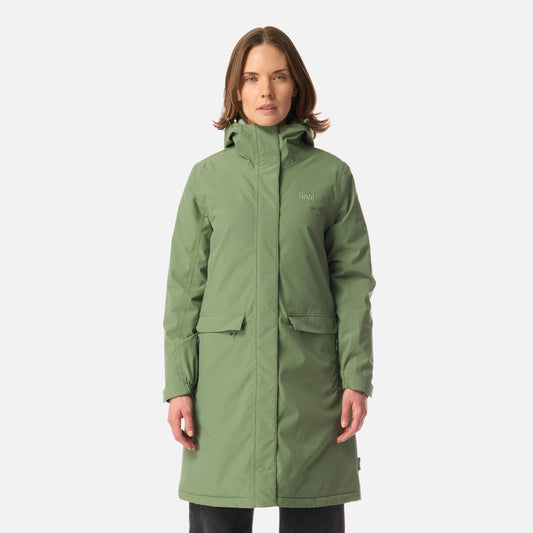 Chaqueta Mujer Mountains Live B-dry Steam-Pro Long Jacket Jade Oscuro Lippi