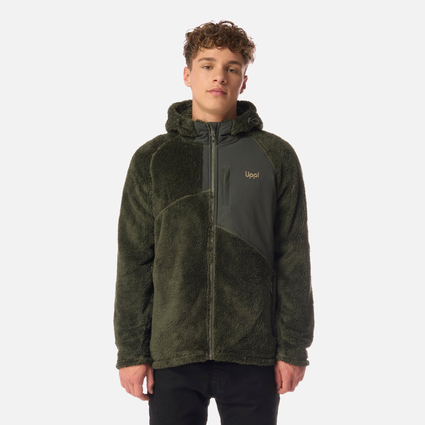 Polar Teen Boy Bear Shaggy-Pro Hoody Jacket Verde Militar Lippi