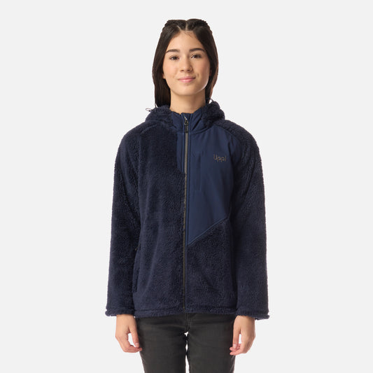 Polar Teen Girl Bear Shaggy-Pro Hoody Jacket Azul Marino Lippi