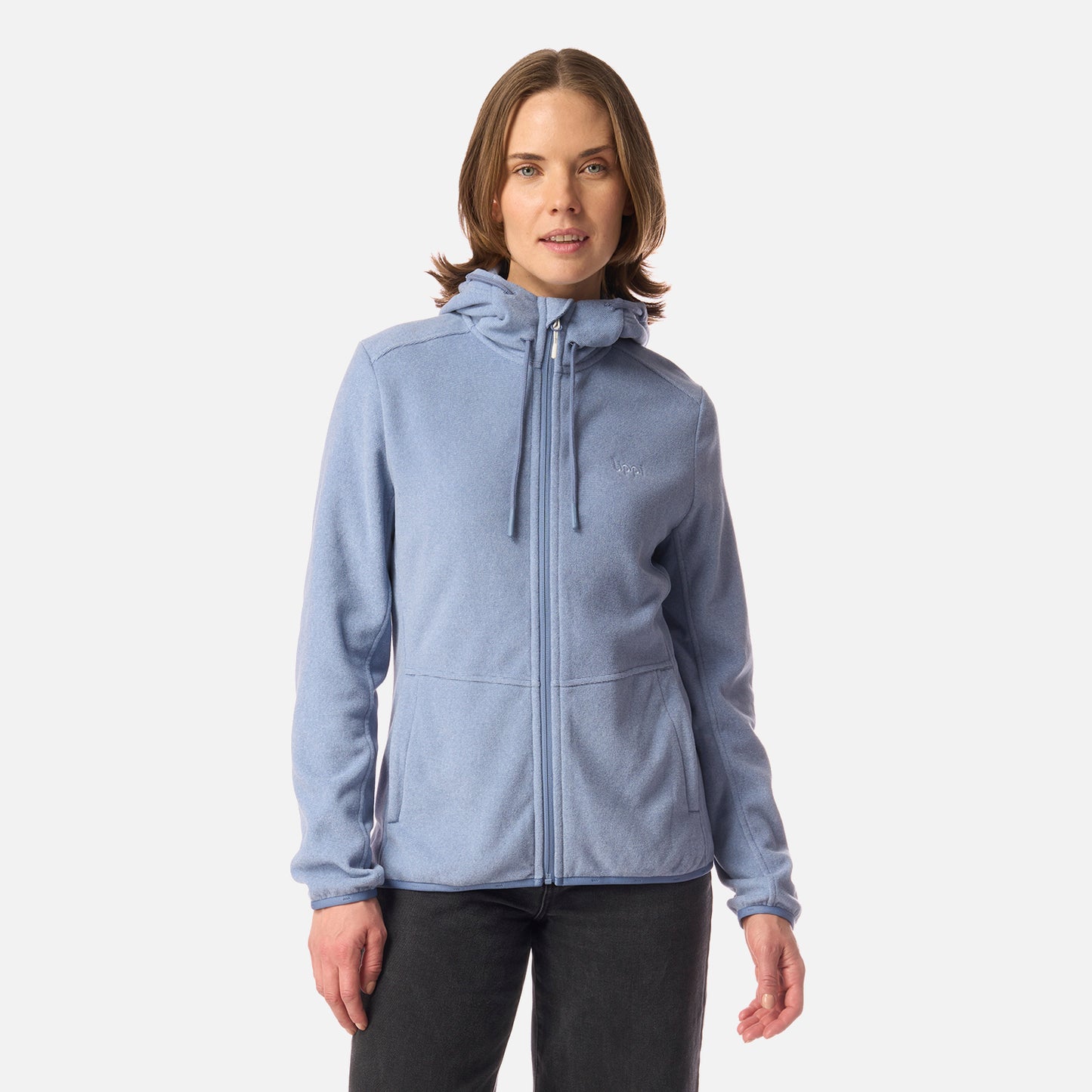 Polar Mujer Stripes Nano-F Full Zip Hoody Azul Piedra Lippi
