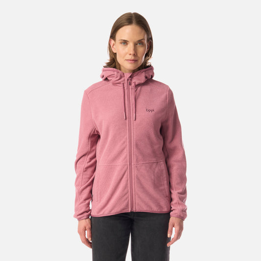 Polar Mujer Stripes Nano-F Full Zip Hoody Rosa Oscuro Lippi