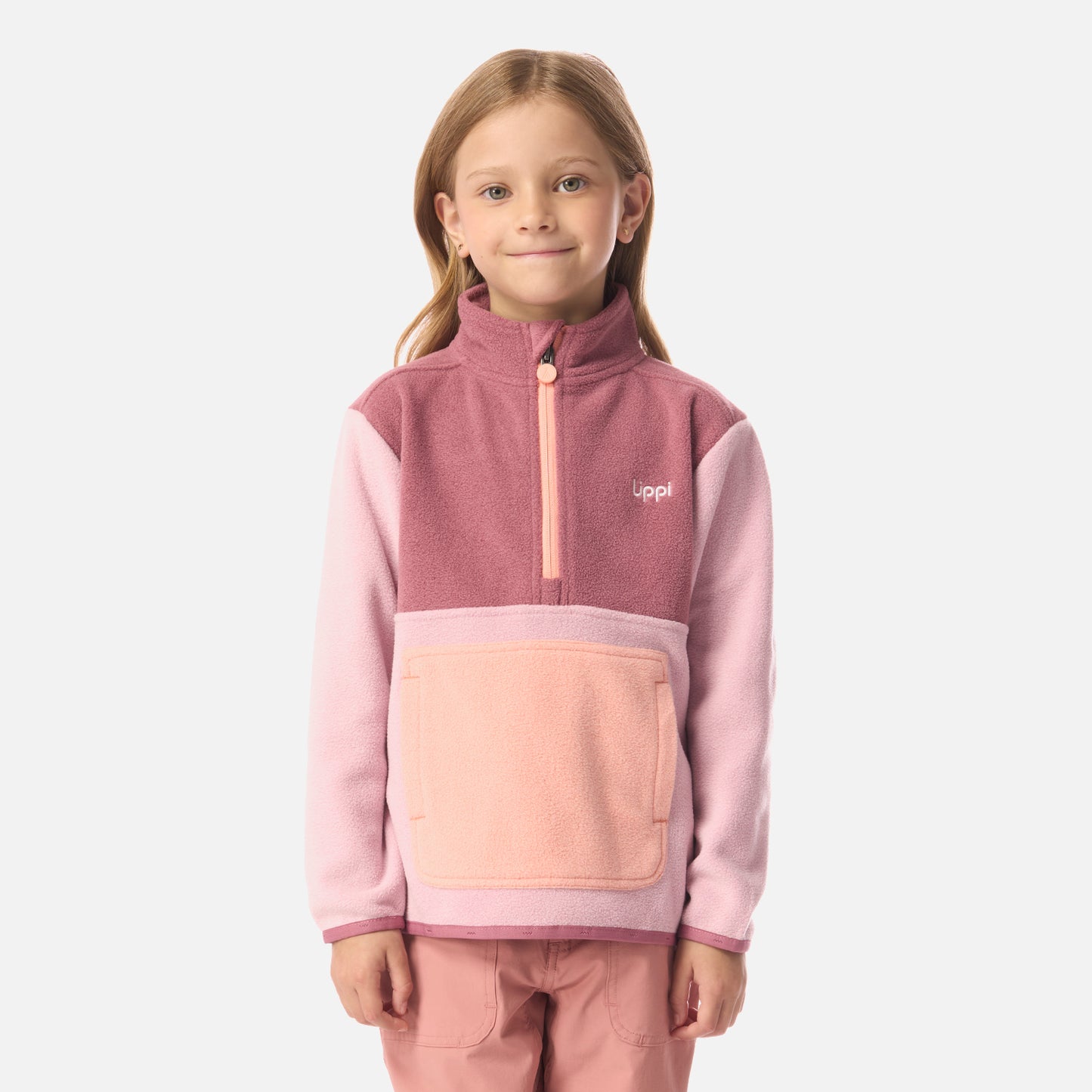 Polar Niña Forest 1/4 Zip Sweatshirt Rosa Claro Lippi