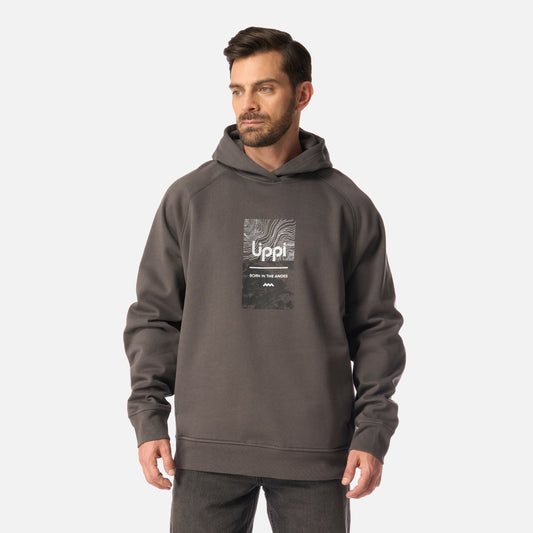 Polerón Hombre Insigne Hoody Sweatshirt Front Print Gris Medio Lippi