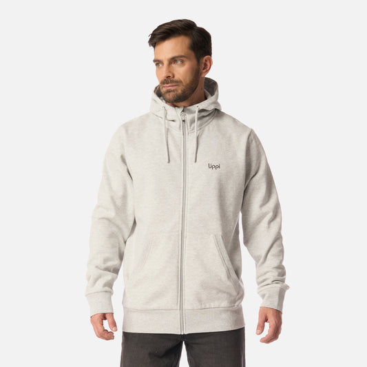 Polerón Hombre Ulmo Full Zip Hoody Sweatshirt Gris Claro Melange Lippi