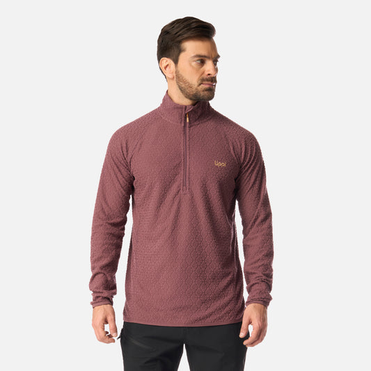 Polerón Hombre Jacaranda Nano-F 1/4 Zip Vino Lippi