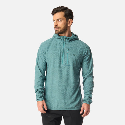 Polerón Hombre Jacaranda Nano-F 1/4 Zip Hoody Petroleo Claro Lippi
