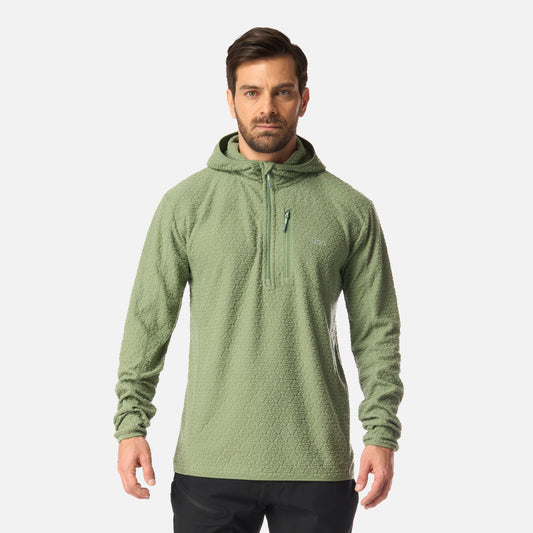 Polerón Hombre Jacaranda Nano-F 1/4 Zip Hoody Jade Oscuro Lippi