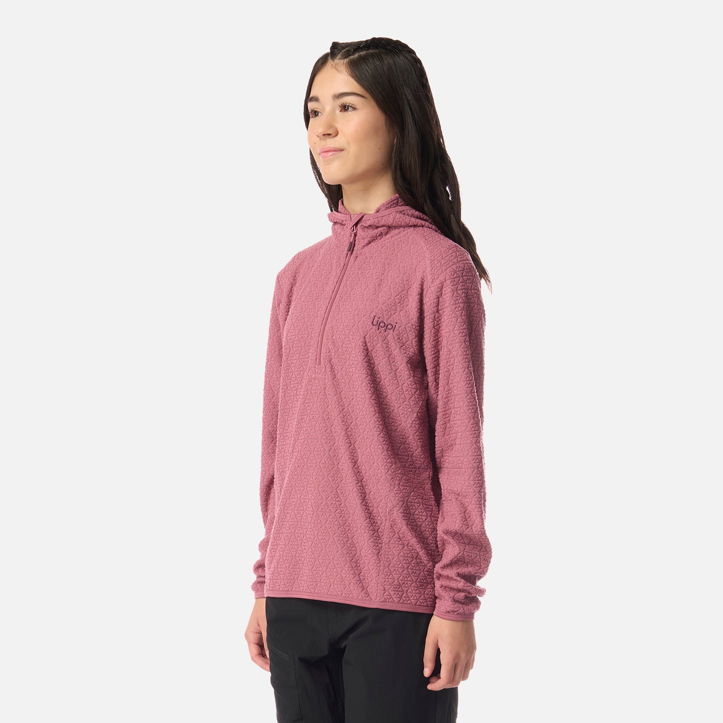 Polerón Teen Girl Mild Nano-F 1/4 Zip Hoody Rosado Oscuro Lippi