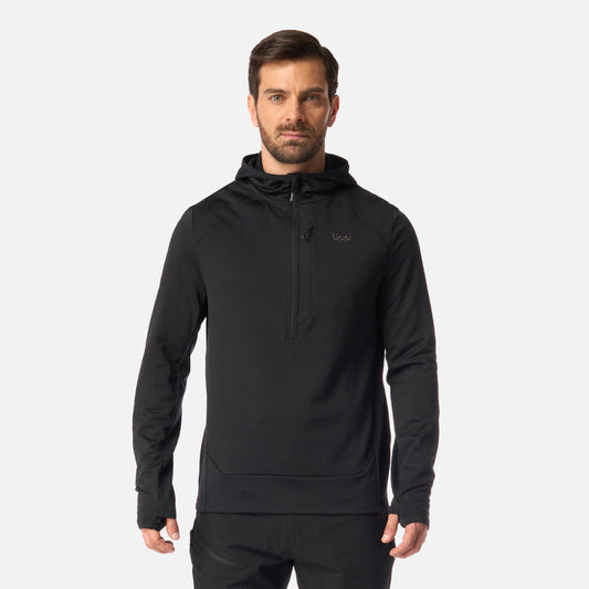 Polerón Hombre Viedma 1000 Nano-F 1/4 Zip Hoody Negro Lippi