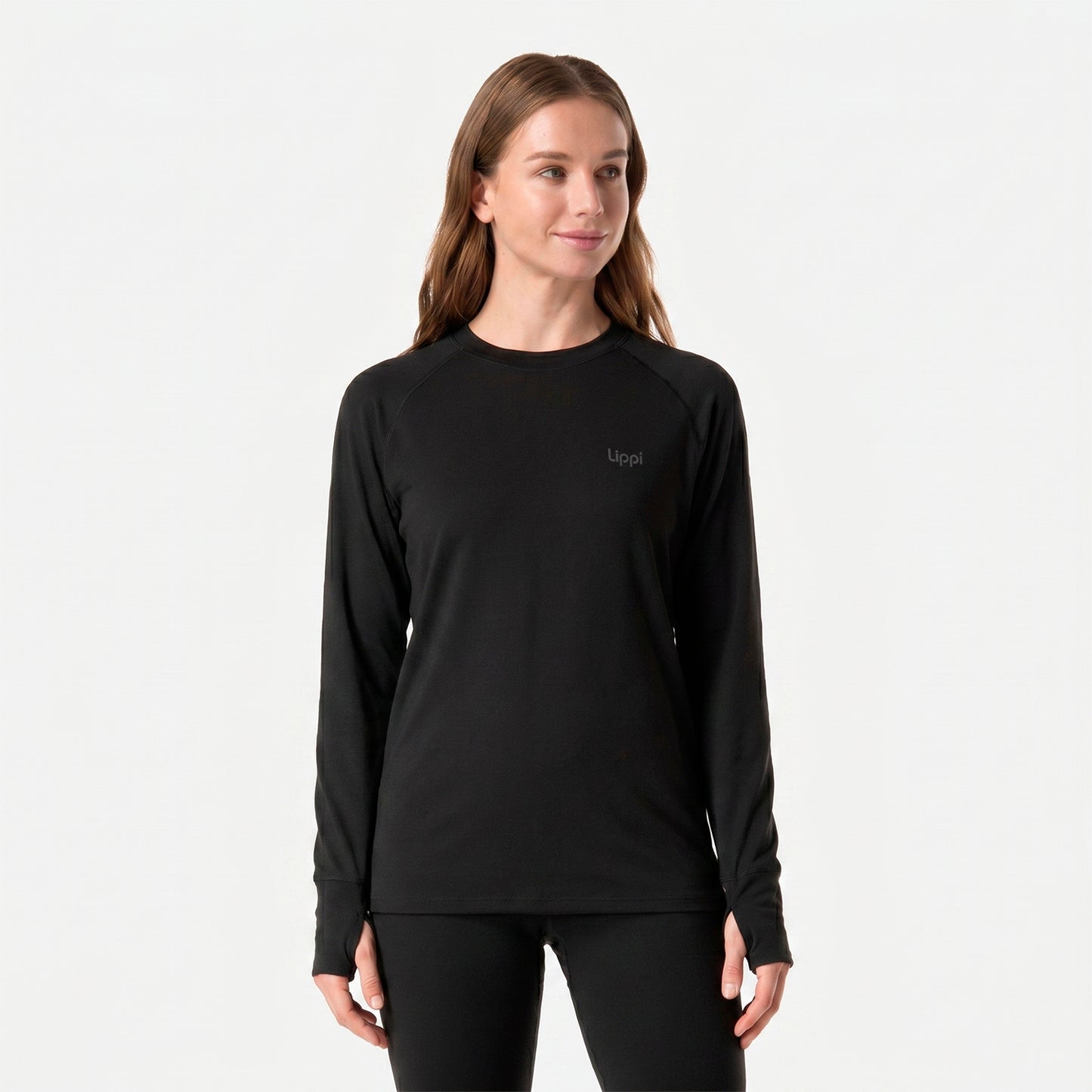 Primera Capa Mujer Skintec Warm Top Negro Lippi