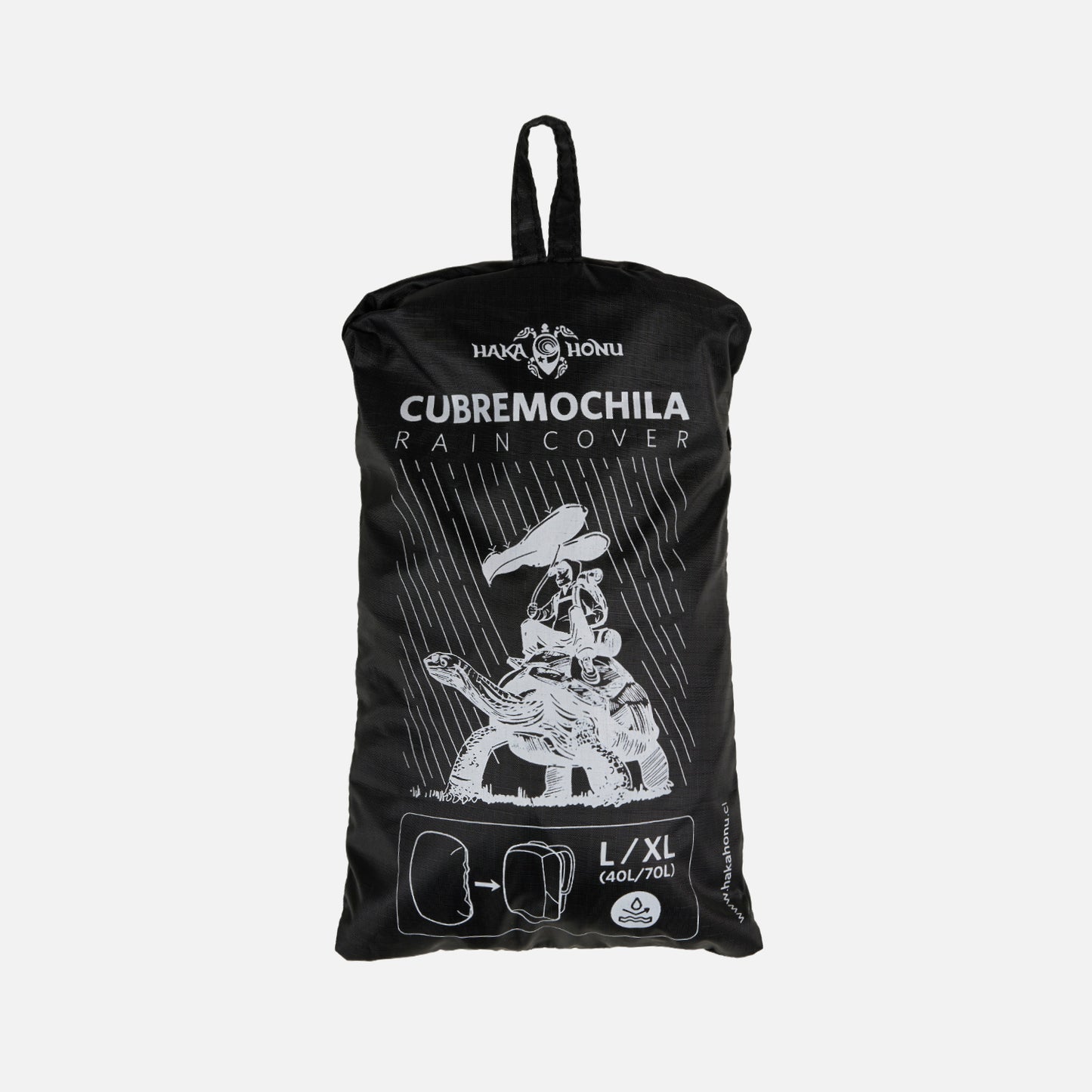 Cubre Mochila Caparazon Negro  Haka Honu
