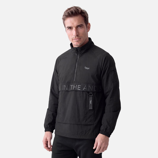Chaqueta Hombre WindCity WindBreaker 1/4 Zip Jacket Negro Lippi