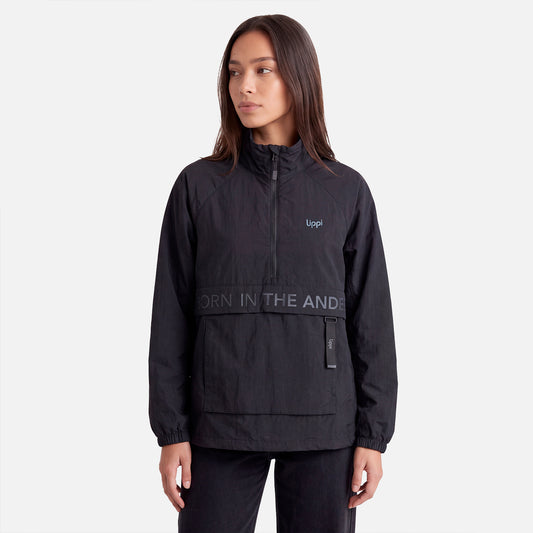 Chaqueta Mujer WindCity WindBreaker 1/4 Zip Jacket Negro Lippi
