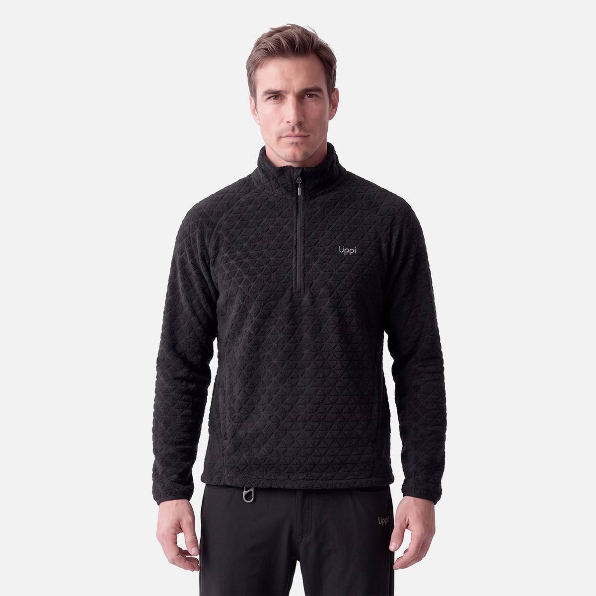 Polerón Hombre Jacaranda Nano-F 1/4 Zip Negro Lippi