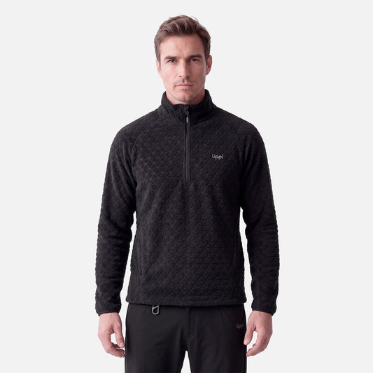 Polerón Hombre Jacaranda Nano-F 1/4 Zip Negro Lippi