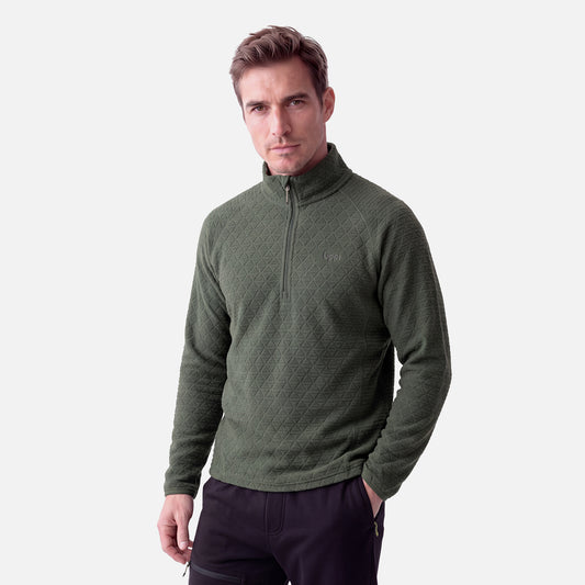 Polerón Hombre Jacaranda Nano-F 1/4 Zip Verde Militar Lippi