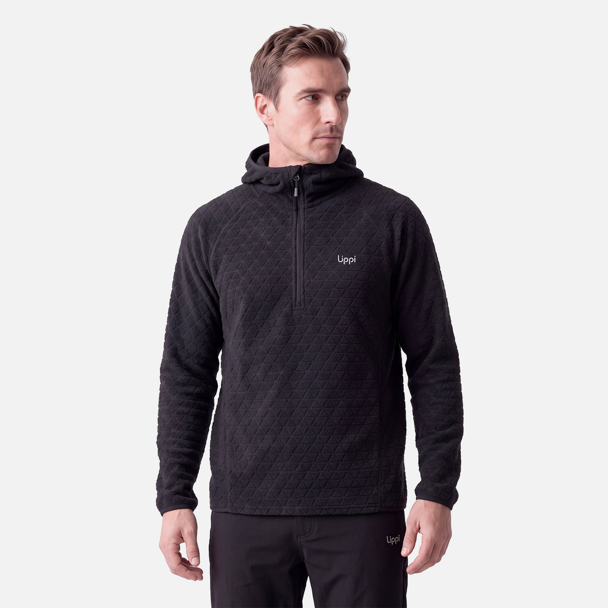 Polerón Hombre Jacaranda Nano-F 1/4 Zip Hoody Negro Lippi