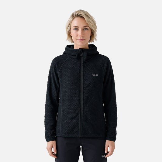 Polerón Mujer Jacaranda Nano-F Full Zip Hoody Negro Lippi