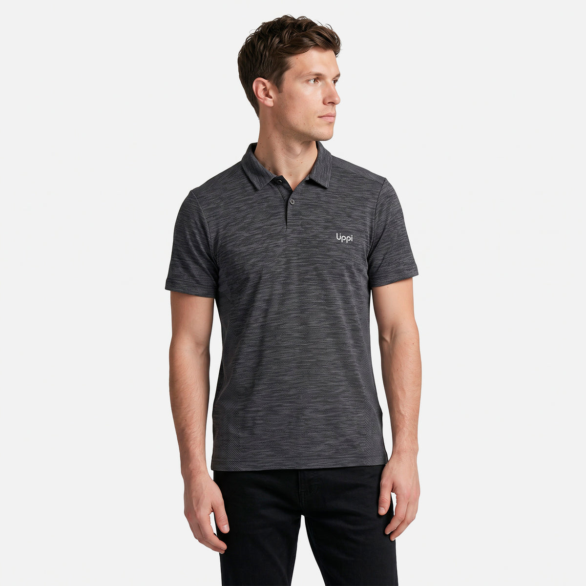 Polera Hombre B-Classic Seamless Polo Negro Lippi