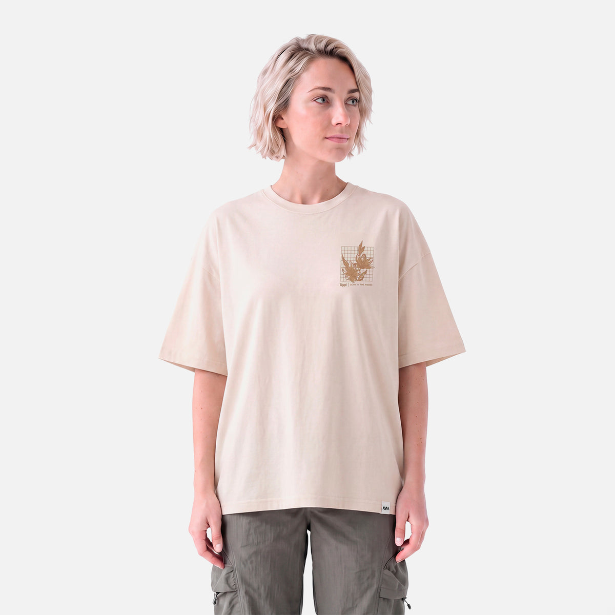 Polera Mujer Ulmo Front Print Sorona T-Shirt Beige Lippi