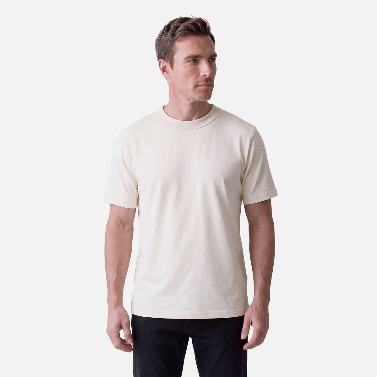 Polera Hombre Supima T-Shirt Crema Lippi