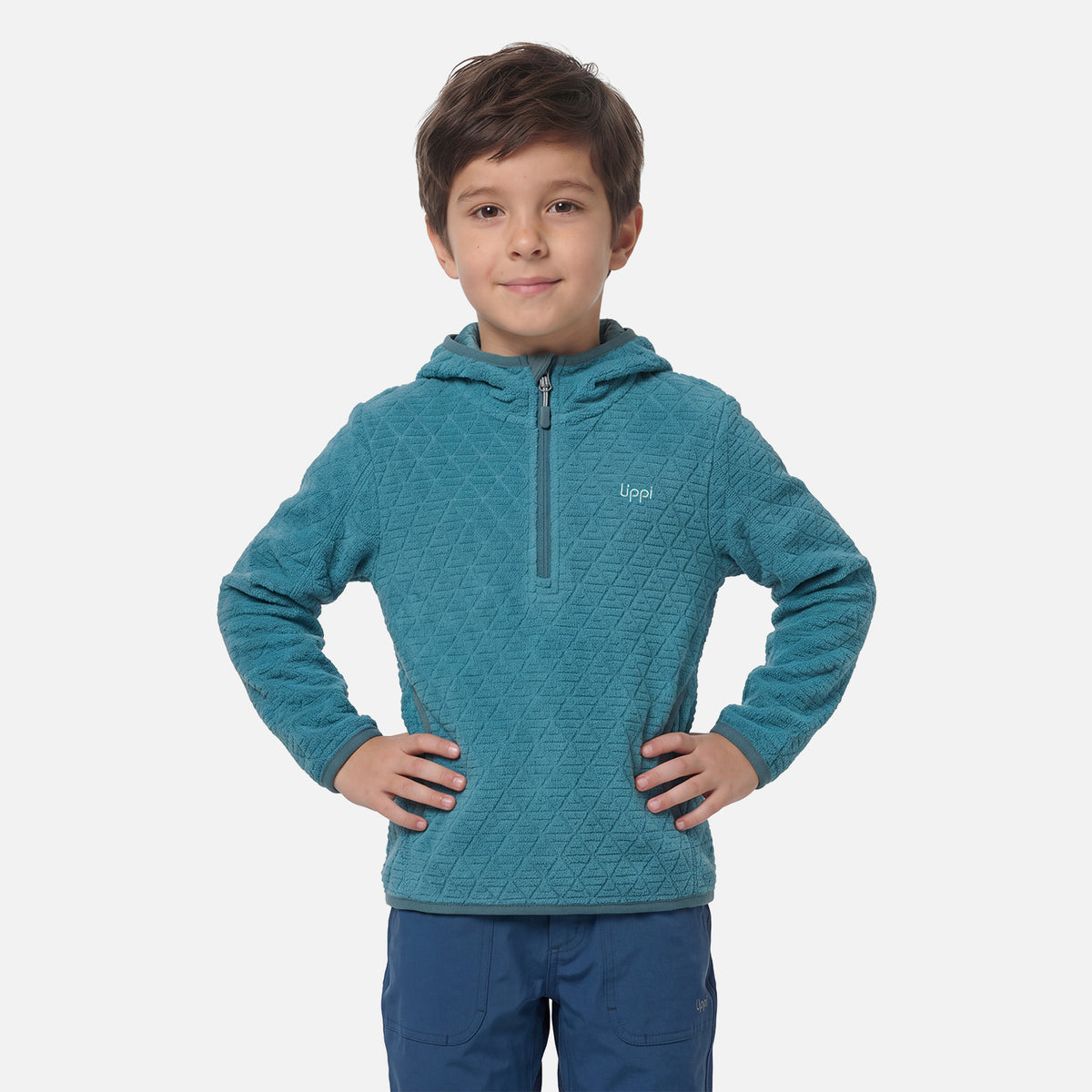 Polerón Niño Saltamontes Nano-F 1/4 Zip Hoody Petroleo Claro Lippi