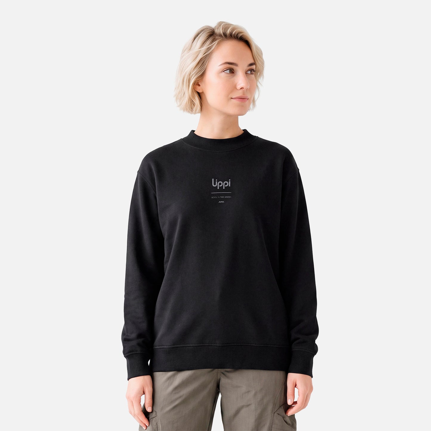 Polerón Mujer Ulmo Crewneck Sweatshirt Negro Lippi
