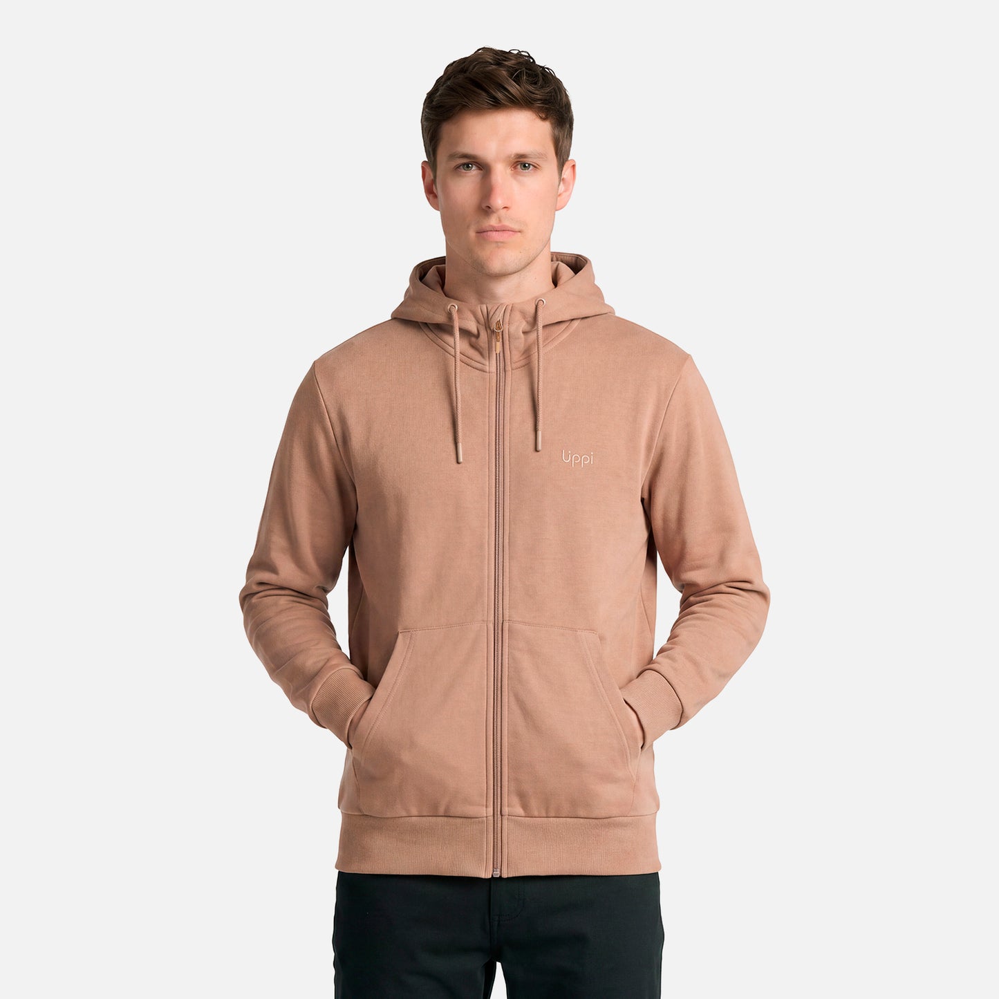 Polerón Hombre Ulmo Full Zip Hoody Sweatshirt Canela Lippi