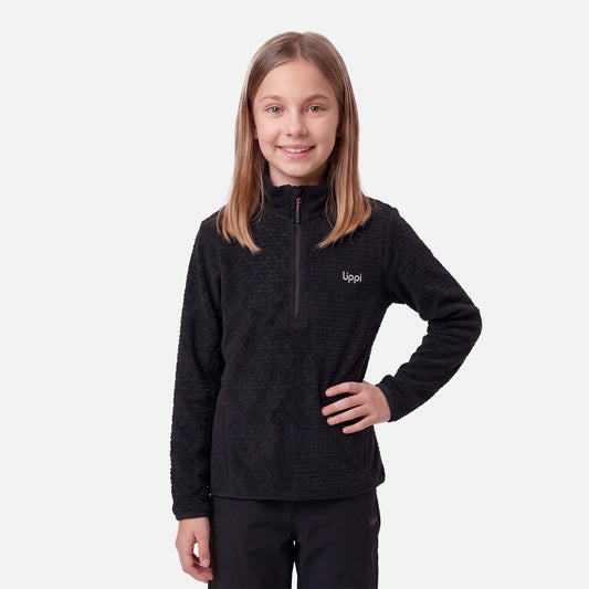 Polerón Teen Girl Jacaranda Nano-F 1/4 Zip Negro Lippi