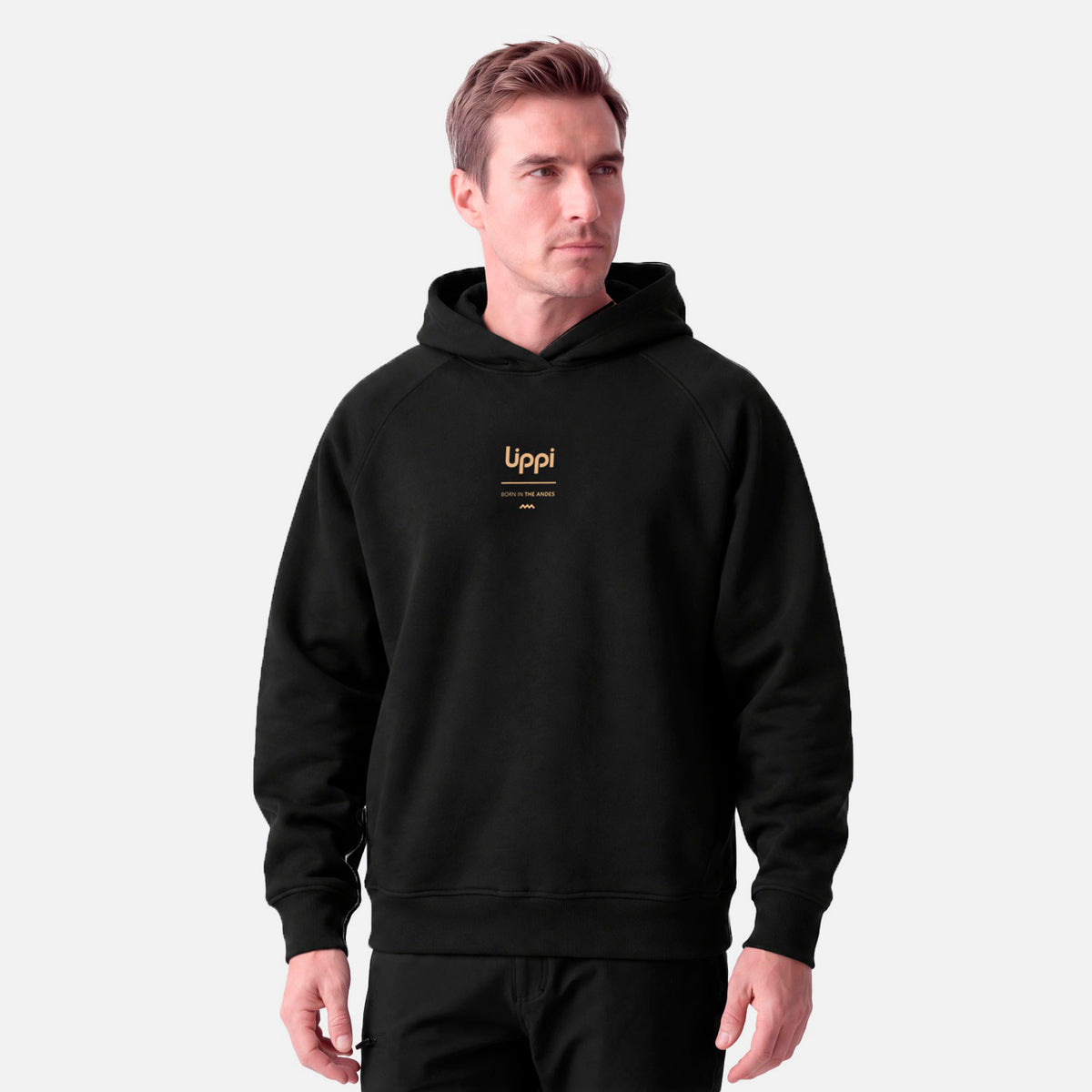 Polerón Hombre Ulmo Back Print Hoody Sweatshirt  Negro Lippi