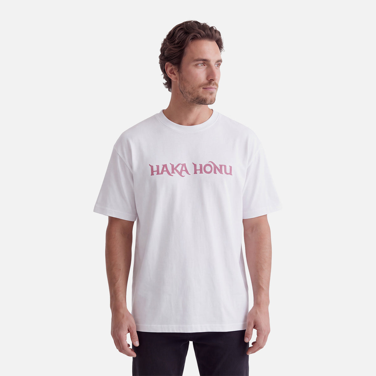 Polera Hombre Logo Blanco Haka Honu