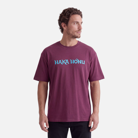 Polera Hombre Logo Morado Oscuro Haka Honu