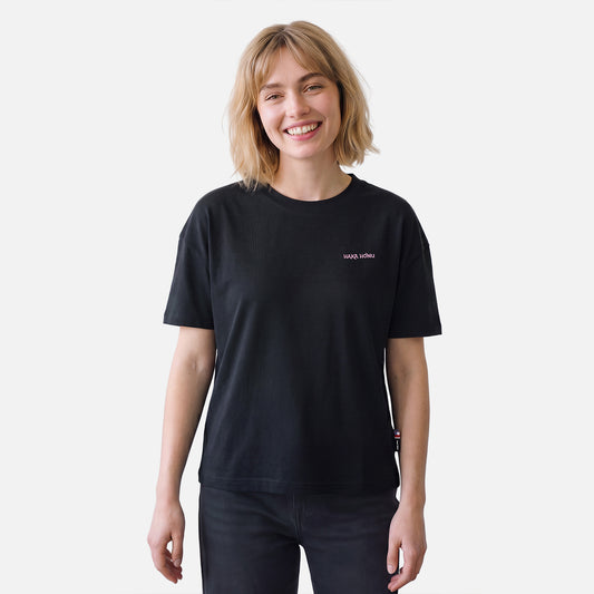 Polera Mujer Polo Negro Haka Honu