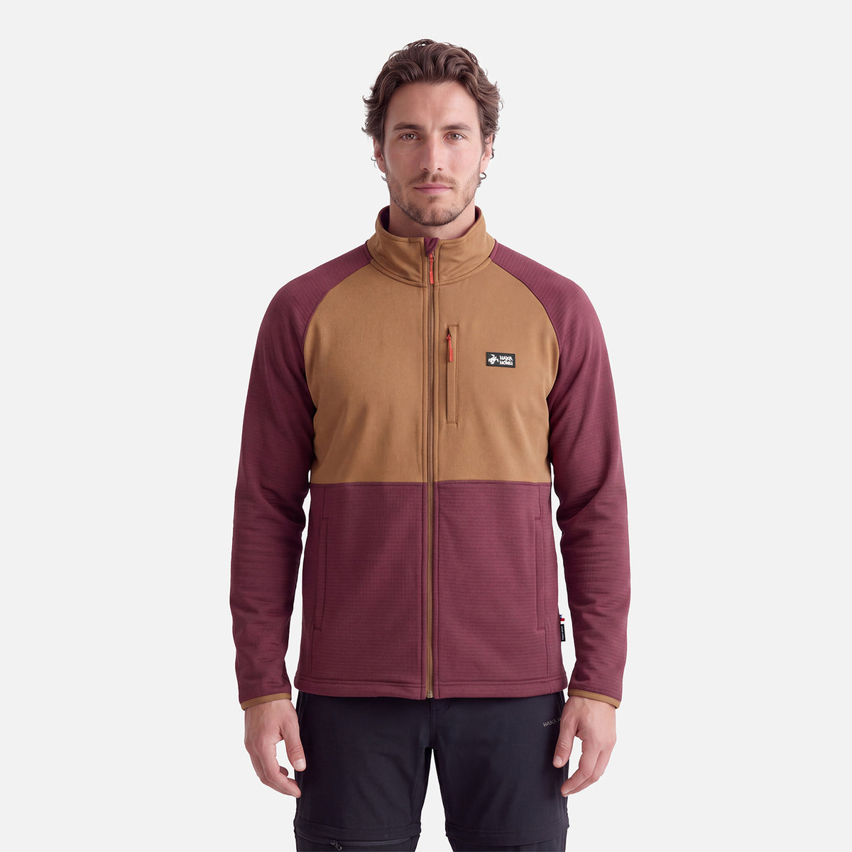 Polerón Hombre Taina Full Zip Burdeo Haka Honu